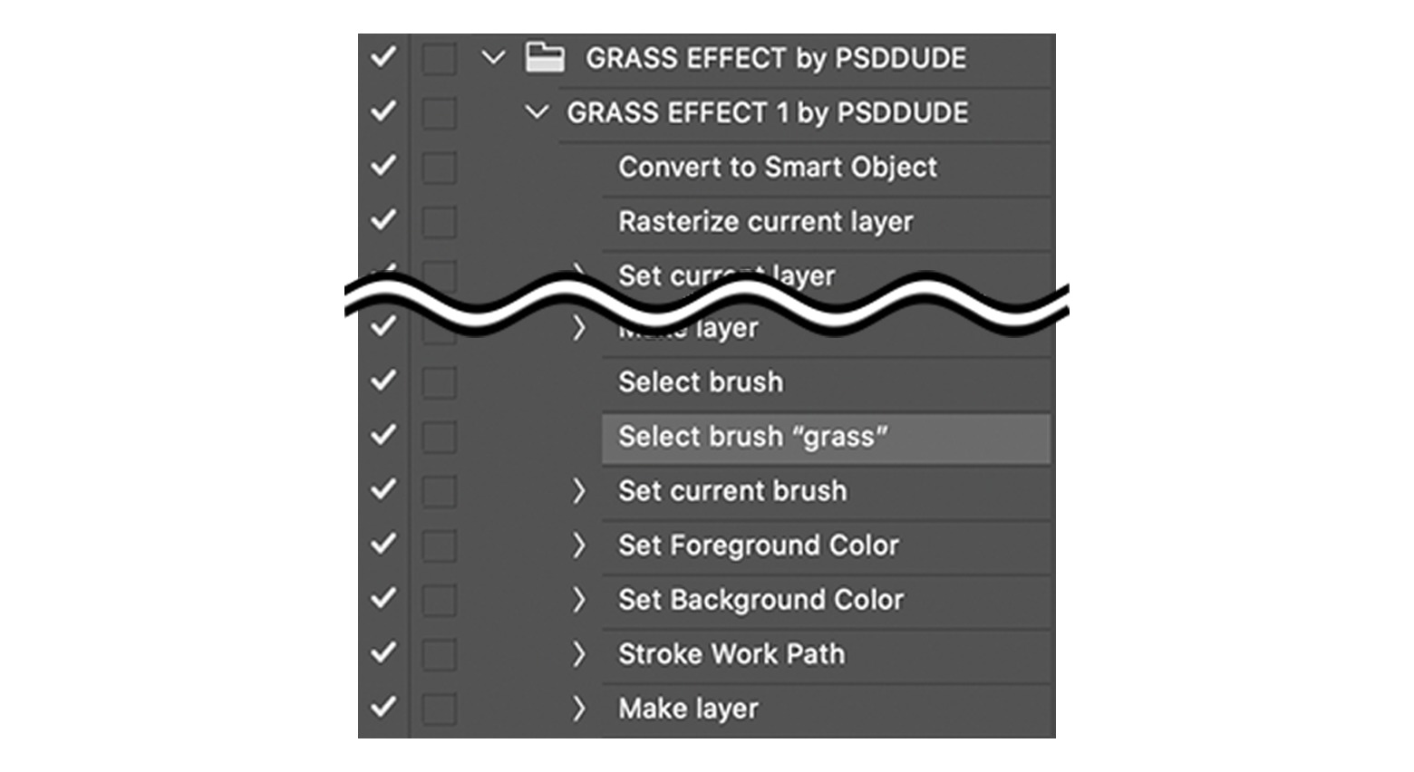Photoshopアクションの画像