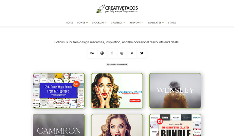 Creativetacosのサイト画像