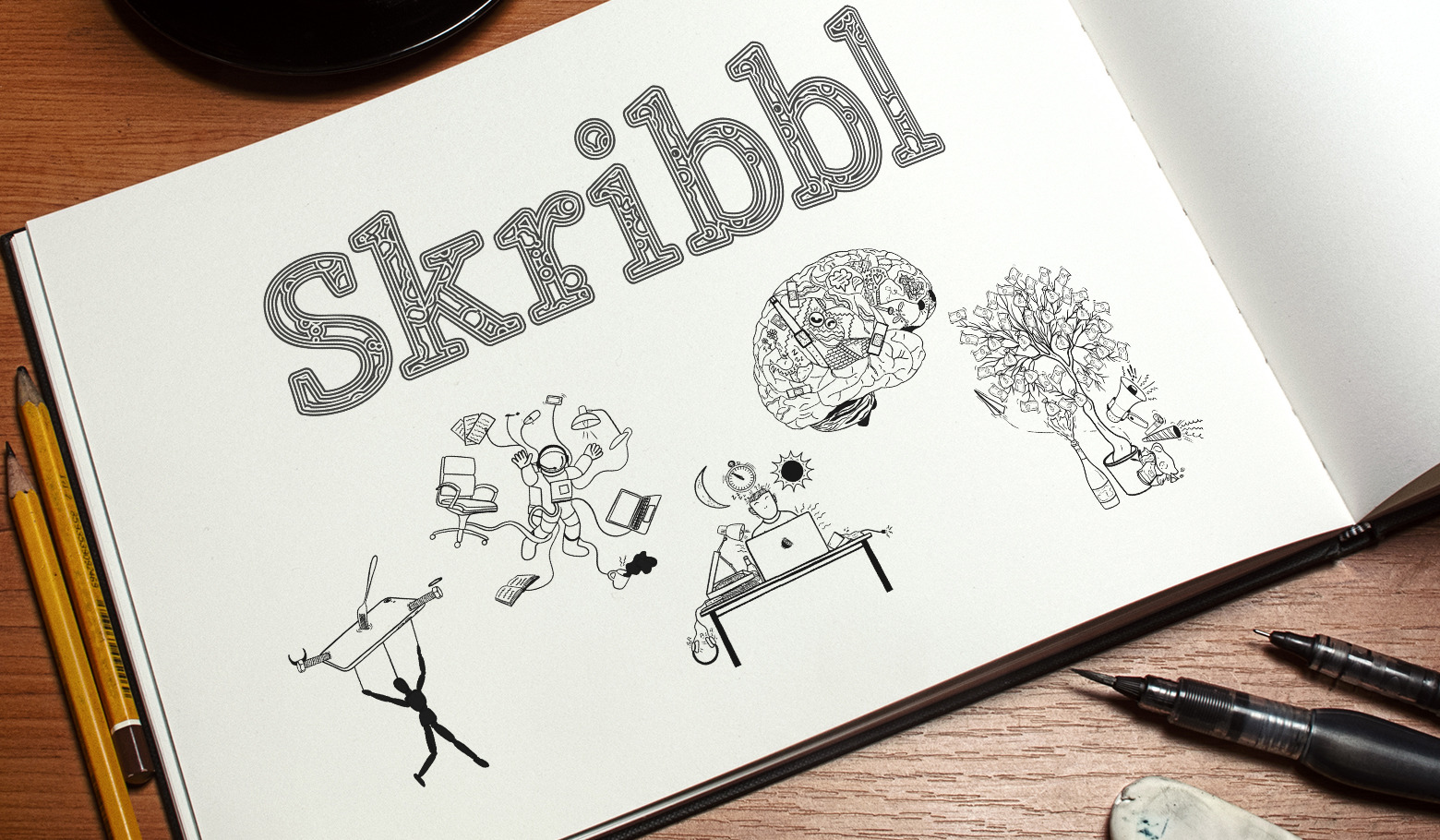 Skribbl｜様々な絵柄の手描き風イラストが揃う無料イラスト素材サイト