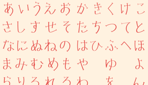 りんごひめ｜昭和の少女向け雑誌のロゴのような手書き風の仮名フリーフォント