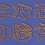 三次元切絵字｜立体的で岩のようにゴツゴツとしたフリーフォント