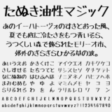 たぬき油性マジックの文字サンプル