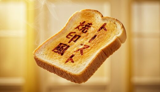 文字をトーストに焼印したように加工できる有料PSDテンプレート
